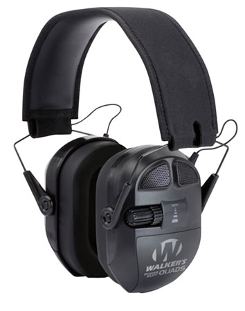 [888151008270] Walker's GWPXPMQB Ultimate Power Quad Muff 26 dB Over the Head Black Polymer