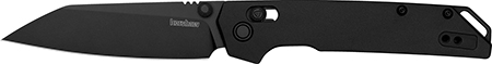 [087171068923] Kershaw 2038RBLK Iridium  3.45" Folding Reverse Tanto Plain Black Oxide D2 Steel Blade, Black Anodized Aluminum Handle