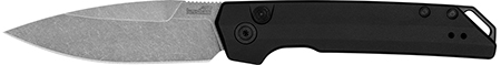 [087171068381] Kershaw 7038 Launch Iridium Automatic 3.45" Folding Spear Point Plain Stonewashed CPM MagnaCut Steel Blade, Black Anodized Aluminum Handle