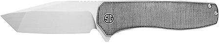 [762765921548] Sig Sauer Knives XI6SB Xiphos  3.40" Folding Modified Tanto Plain Satin Nitro-V Blade, 4.20" Salt  &  Pepper Micarta Handle