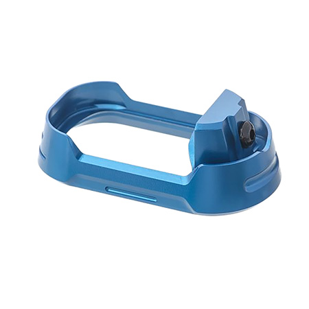 [7426848614309] Tyrant CNC TDG19G34MWBLUEBLKSCRW  Magwell Fits Glock 19 Gen 3-4 Blue Aluminum