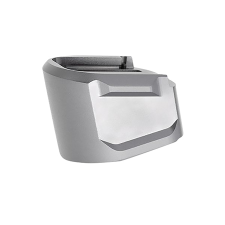 [764046031212] Tyrant CNC TDECHEMAGEX17GREY  Magazine Extension 9mm Fits Springfield Echelon 5rd Grey Aluminum
