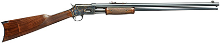 [8029874034142] Davide Pedersoli 010V935045 Silver Spur  45 Colt (Long Colt) 3+1 24" Blued Barrel, Color Case Hardened Receiver, Walnut Fixed Stock