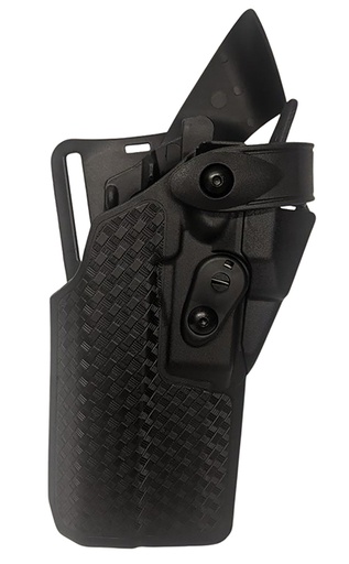 [781602185417] Safariland 7360RDS8325481 7360RDS  7TS Black Compatible w/ 17 Gen5, SureFire X300U, Basketweave Finish, Right Hand