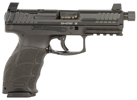 [642230269897] HK 81001168 VP9 Tactical 9mm Luger 10+1 4.70" Black Threaded Barrel, Black Cerakote Optic Ready/Serrated Steel Slide, Black Polymer Frame w/Picatinny Rail, Black Interchangeable Backstrap Grip