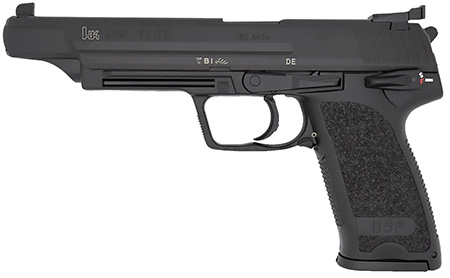 [642230260399] HK 81000368 USP V1 Elite 45 ACP 10+1 6.02" Stainless Stainless Steel Barrel, Black Long/Serrated Steel Slide, Black Polymer Frame, Black Polymer Grip