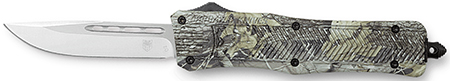 [099654023848] CobraTec Knives MWDCTK1MDNS CTK-1 American Flag Medium 3" OTF Drop Point Plain D2 Steel Blade, 5" Woodland Camo Aluminum Alloy Handle