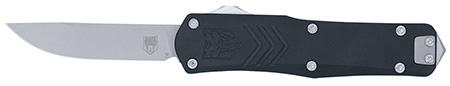[753389271218] CobraTec Knives SBLKFSXGEN3DNS FS-X Gen III Small 2.75" OTF Drop Point Plain Stonewashed D2 Steel Blade, 3.88" Aluminum Handle