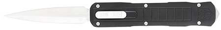 [099654042467] CobraTec Knives CTRPTBLKDAGNS Raptor  3.13" OTF Dagger Plain D2 Steel Blade, 4.50" Black Aluminum Handle