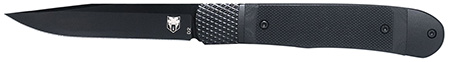 [753389273083] CobraTec Knives CTTHRG10BKO Trapper Hidden Release 3.13" Folding Plain Black Stonewashed D2 Steel Blade, 4.25" Black Textured G10 Handle