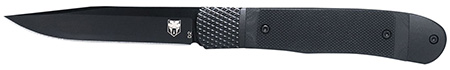 [753389273083] CobraTec Knives CTTHRG10BKO Trapper Hidden Release 3.13" Folding Plain Black Stonewashed D2 Steel Blade, 4.25" Black Textured G10 Handle