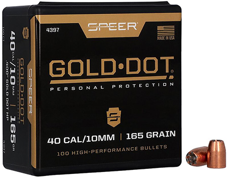 [076683043979] Speer 4397 Gold Dot Personal Protection 40 Caliber .400 165 GR Hollow Point 100 Box