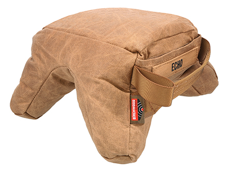 [888151087336] Birchwood Casey BC-BAG-SSEU Steady-Shot Echo Bag Heavyweight Prefilled Tan Wax Canvas Front and Rear Bag