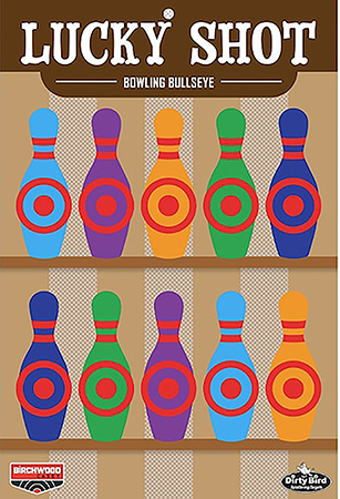 [888151076552] Birchwood Casey BC-35773 Dirty Bird Target Lucky Shot Bowling Pins 12" x 18" 6 Pack