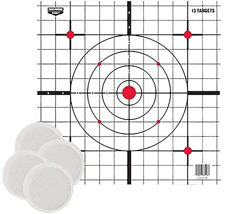 [888151085929] Birchwood Casey BC-37216T EZE-Scorer Thermal Targets Thermal Sight-In Hanging Paper 12" x 12" Black/Red/White