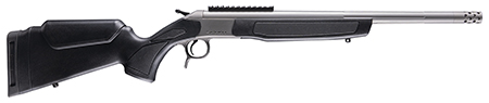 [043125244416] CVA CR4441S Scout Takedown 400 Legend 1rd 22" Stainless Fluted Threaded Barrel, Stainless Steel Receiver w/Picatinny Rail, Adj Comb  &  LOP Black Synthetic Stock