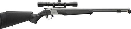 [043125021178] CVA PR2117SSCP Wolf w/Optic 50 Cal 24" Stainless Steel Barrel  &  Drilled  &  Tapped Stainless Steel Receiver, Fixed Black Synthetic Stock, KonusShot 3-9x32mm