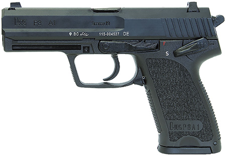 [642230270312] HK 81001072 P8A1  9mm Luger 15+1 16.50" Black Steel Barrel, Black Receiver