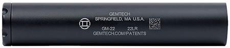 [609728889661] Gemtech 12127 GM-22 22 LR 5" 1" 1/2"x28 tpi Black Cerakote Aluminum
