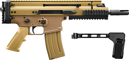 [845737020194] FN 38101885 SCAR 15P 5.56x45mm 10+1 7.50" Black Flat Dark Earth Picatinny Rail Aluminum Receiver SB Tactical Brace