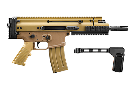 [845737020149] FN 38101887 SCAR 15P 300 Blackout 30+1 7.50" Black Flat Dark Earth Picatinny Rail Aluminum Receiver SB Tactical Brace