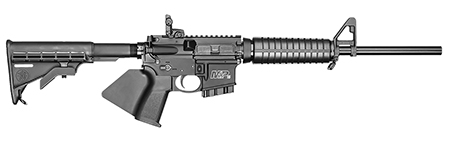 [022188872729] Smith  &  Wesson 12001 M & P15 Sport II *CA Compliant 223 Rem/5.56 NATO 10+1 16" Steel Barrel Target Crown Muzzle, Matte Black Receiver, Black Fixed Stock, Paddle Grip