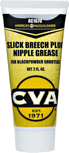 [043125116706] CVA AC1670 Slick Breech Plug/Nipple Grease Prevents Seizing of Nipple/Breech Plug 2 oz Squeeze Tube