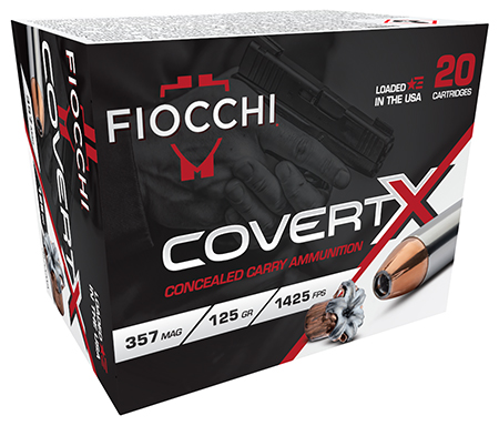 [762344713823] Fiocchi 357CCWA CovertX  357Mag 125gr Jacketed Hollow Point 20 Per Box/10 Case