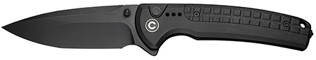 [689826337509] Civivi Knives C22025D-1 Sentinel Strike II 3.70" Folding Plain Black Stonewashed Nitro-V Steel Blade, Black Textured FRN Handle