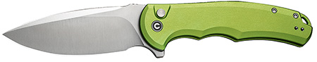[689826332542] Civivi Knives C18026E-3 Praxis  3.75" Folding Drop Point Plain Satin Nitro-V Steel Blade, Lime Green Aluminum Handle