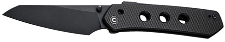 [689826328590] Civivi Knives C22036-1 Vision FG  3.54" Folding Tanto Plain Black Nitro-V Steel Blade, Black Textured G10 Handle