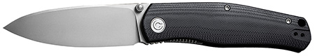 [763416246058] Civivi Knives C22007-1 Sokoke  EDC 3.35" Folding Drop Point Plain Bead Blasted 14C28N Steel Blade, Black G10 Handle