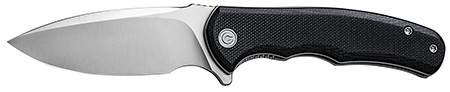 [763416243521] Civivi Knives C18026C-2 Praxis  Mini 2.98" Folding Drop Point Plain Satin D2 Steel Blade, Black Textured G10 Handle