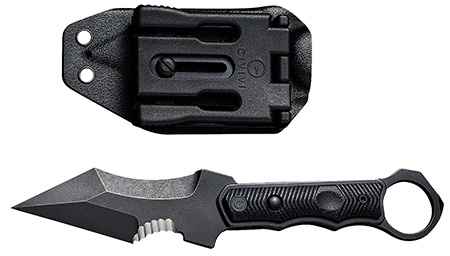 [763416241558] Civivi Knives C20037B-1 Orthrus  3.76" Fixed Karambit/Straight Black Stonewashed Nitro-V Steel Blade, 4.30" Black w/Finger Ring G10 Handle