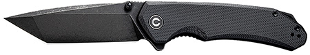 [672975137076] Civivi Knives C2023C Brazen  3.46" Folding Tanto Black Stonewashed D2 Steel Blade, Black Textured G10 Handle
