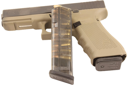 [854094005188] ETS Group GLK1710 Pistol Mags  10rd 9mm Luger Compatible w/ Glock 17/18/19/26/45/34 Clear Polymer