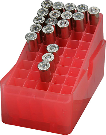 [026057102412] MTM Case-Gard E503841 Slip-Top Ammo Box E-50 38-357 Clear Red 50rds