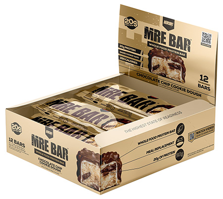 [850004759974] Redcon1 RC1MREBCCCD12 MRE Protein Bar Cookie Dough 12 Pack
