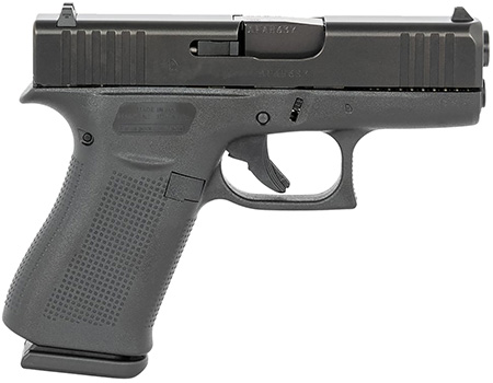 [764503039867] Glock PX4350201FR G43X  Sub-Compact Frame 9mm Luger 10+1 3.41" Black GMB Barrel, Black nDLC Serrated Steel Slide, Black Polymer Frame w/Picatinny Rail, Black Textured Polymer Grip, Ambidextrous