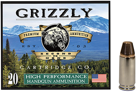 [815152016713] Grizzly Ammo GC9M+P1   9mm+P 124gr Full Metal Jacket Flat Point 20 Per Box/10 Case