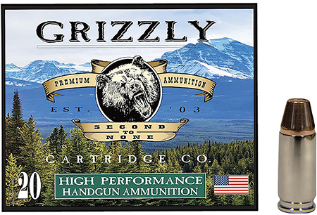 [815152015228] Grizzly Ammo GC9+P+39mm+P Luger 47gr Full Metal Jacket Flat Point 20 Per Box/10 Case
