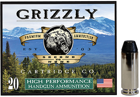 [815152010582] Grizzly Ammo GC10M10   10mmAuto 220gr Full Metal Jacket Flat Point 20 Per Box/10 Case
