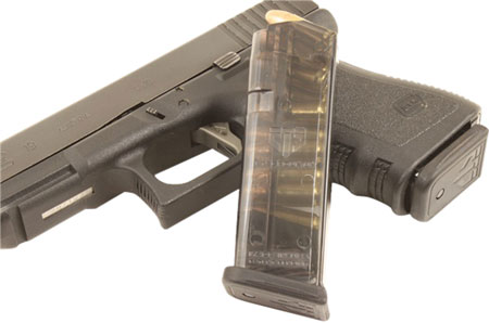 [854094005195] ETS Group GLK1910 Pistol Mags  10rd 9mm Luger Compatible w/ Glock 26/19 Gen1-5 Clear Polymer