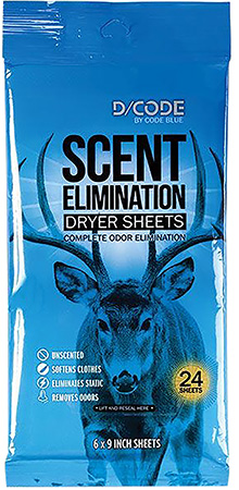 [707114013192] Code Blue OA1319 Scent Elimination Dryer Sheets Unscented 24 Sheets
