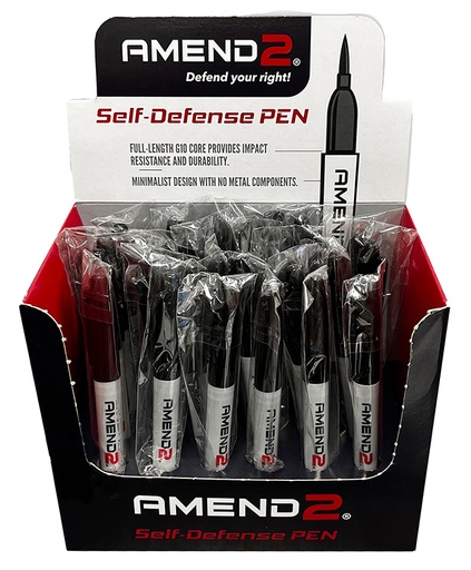 [799947619863] Amend2 A2SELFDEFPENDISP V2 Self Defense Pen Black G10 24pk.