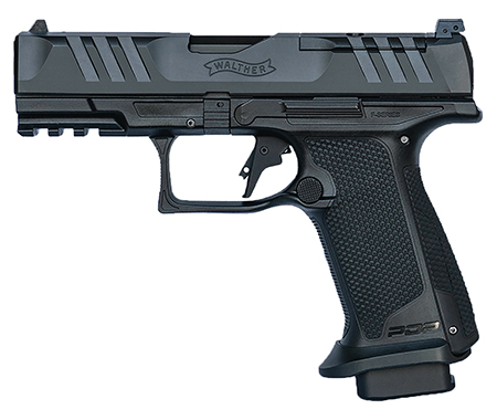 [723364231353] Walther Arms 4797056 PDP F-Series Pro E 9mm Luger 10+1 4" Black Steel Barrel, Black Optic Ready/Serrated Steel Slide, Black Polymer Frame w/Picatinny Rail, Interchangeable Backstrap Grip