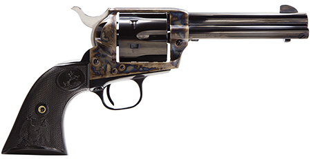 [098289045256] Colt Mfg P1640 Single Action Army Peacemaker 357 Mag 6 Shot 4.75" Blued Barrel  &  Cylinder, Color Case Hardened Frame, Black Polymer Grip