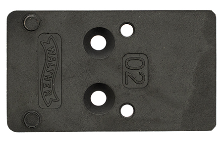 [723364228575] Walther Arms 5136209 Optic Plate  Black Steel Fits Walther PDP 2.0