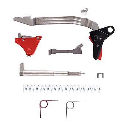 [081950765645] Timney Triggers ALPHAGLOCK5UBKBLACK Alpha Competition  9mm/40 S&W Red Fits Glock Gen5