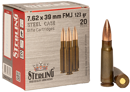 [8698779967284] Sterling 8698779967284   7.62x39mm 123gr Full Metal Jacket 20 Per Box/50 Case